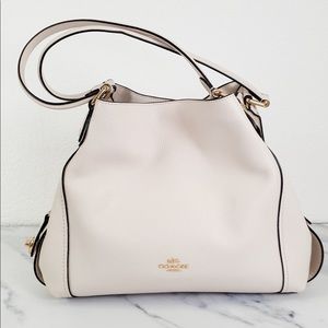 White COACH Edie Shoulder Bag